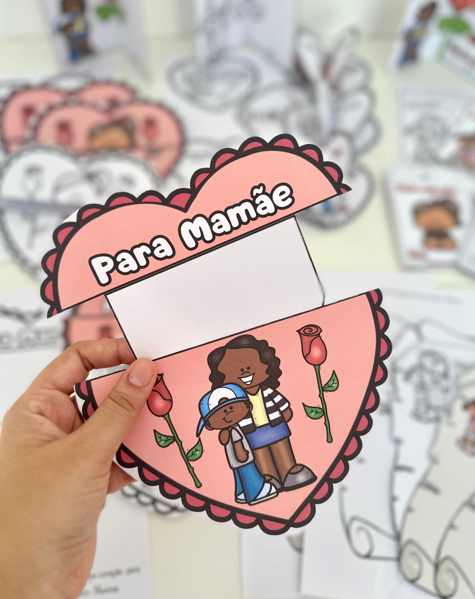 Cartão Envelope Coração – Dia das Mães