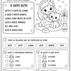 LEITURA E INTERPRETAÇÃO DE TEXTOS – SÍLABAS SIMPLES