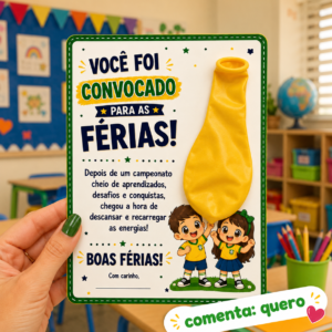 CARTÕES DE FÉRIAS – LEMBRANCINHAS PARA O RECESSO ESCOLAR