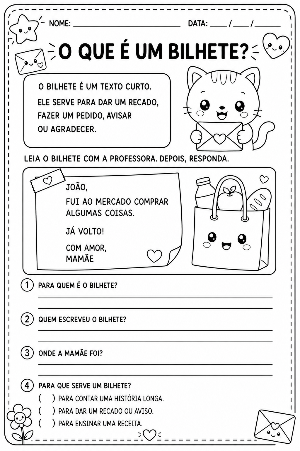 Gênero Textual Bilhete