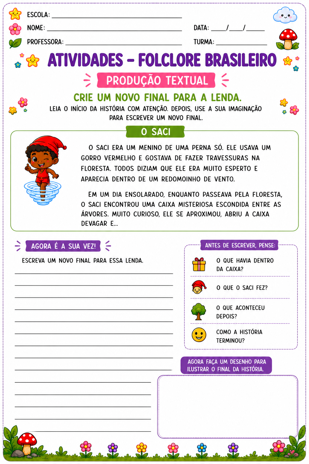 Atividades sobre Folclore Brasileiro – PDF para Imprimir - Imagem 2