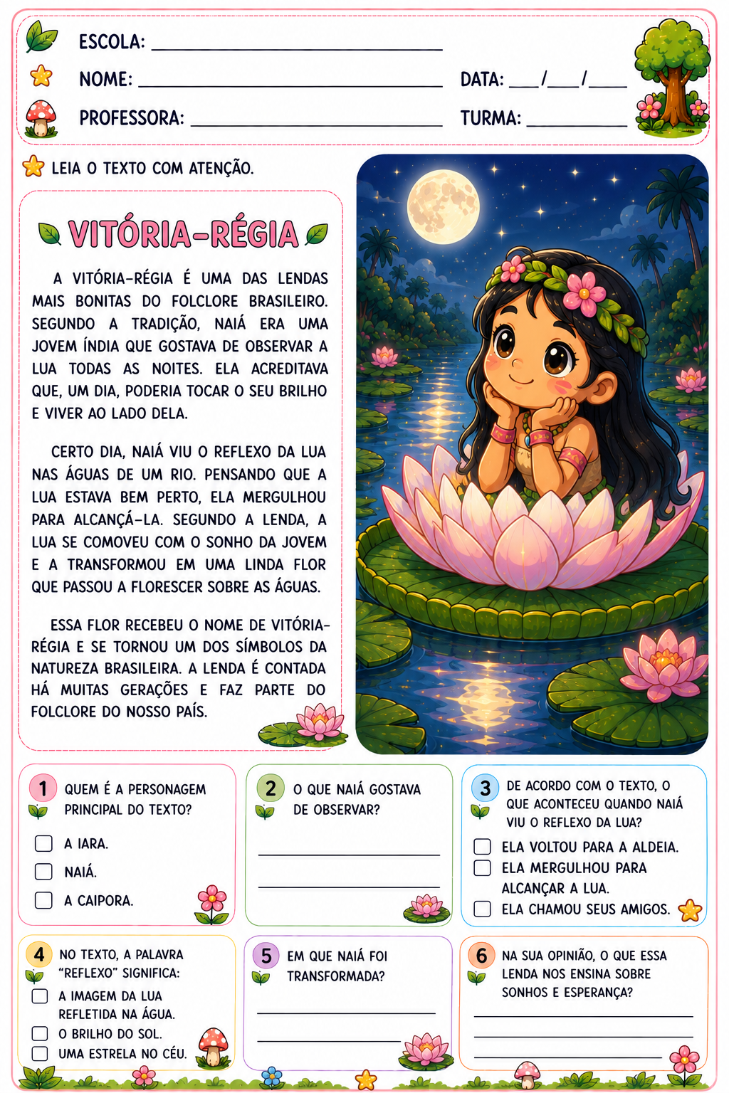 Leitura e Interpretação – Folclore Brasileiro | Nível 2 - Imagem 3