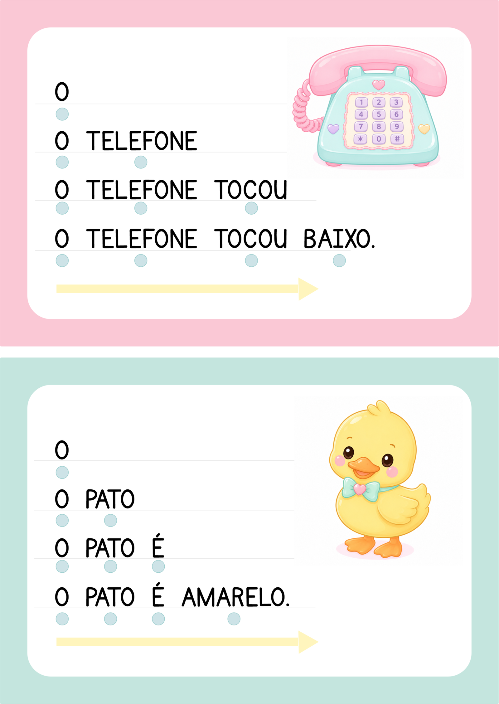 Fichas de Fluência Leitora – Leitura Progressiva - Imagem 2