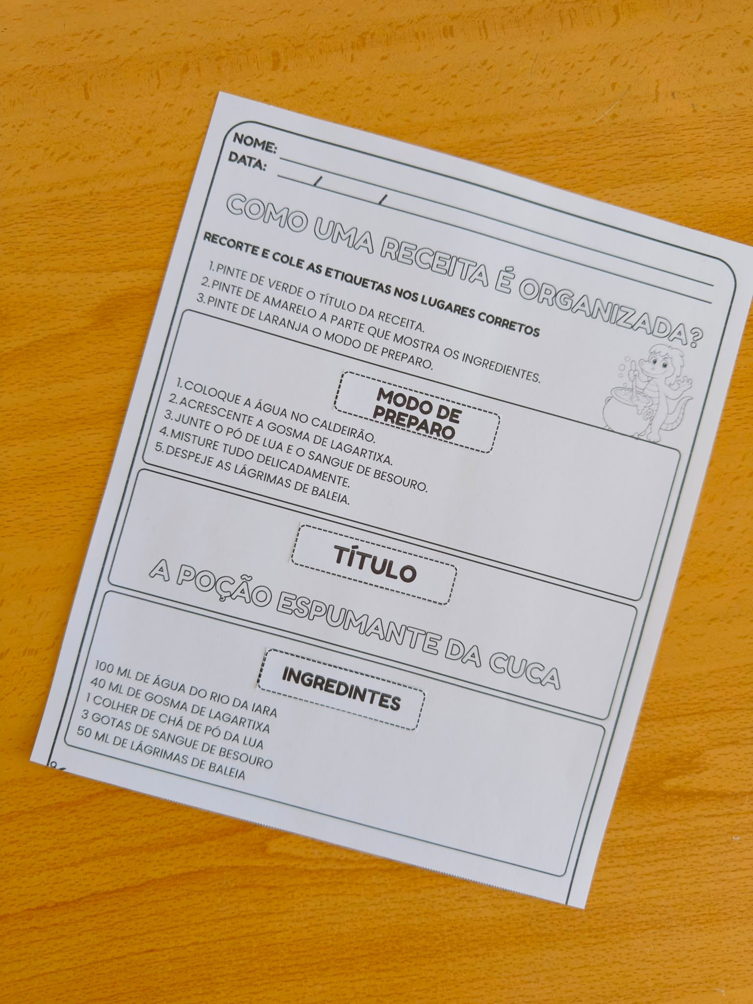 Kit A Poção Espumante da Cuca – Gênero Textual Receita - Imagem 4