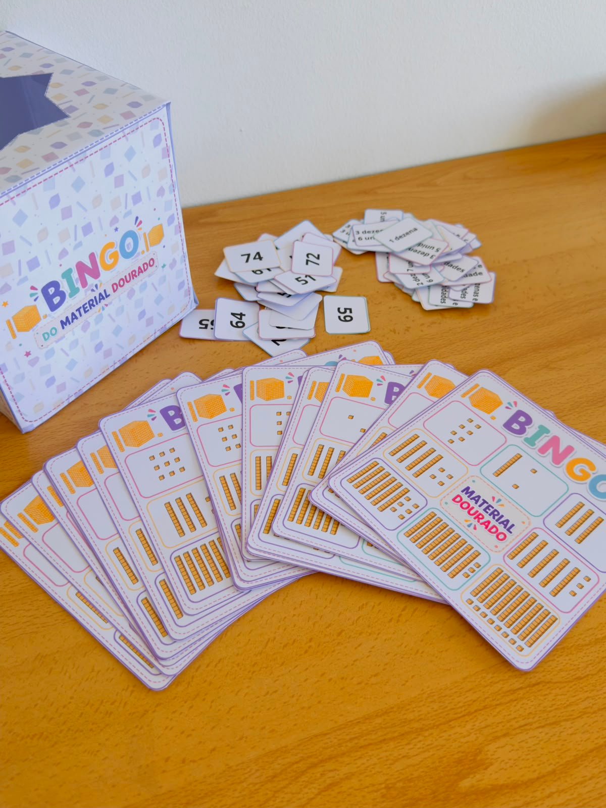 Bingo do Material Dourado – Dezenas e Unidades - Imagem 5