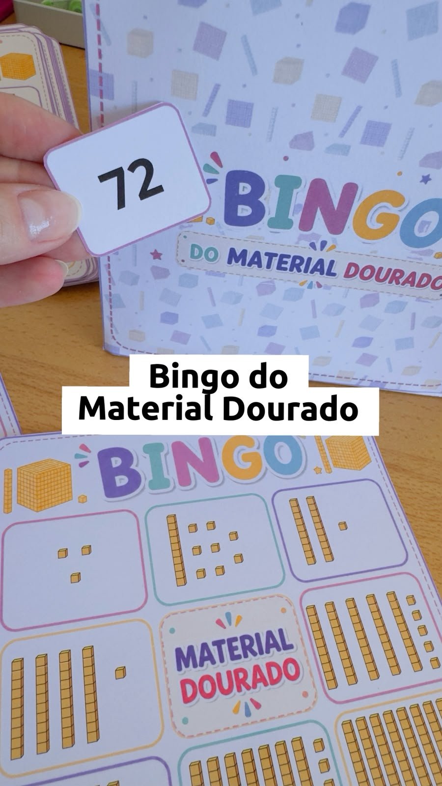 Bingo do Material Dourado – Dezenas e Unidades