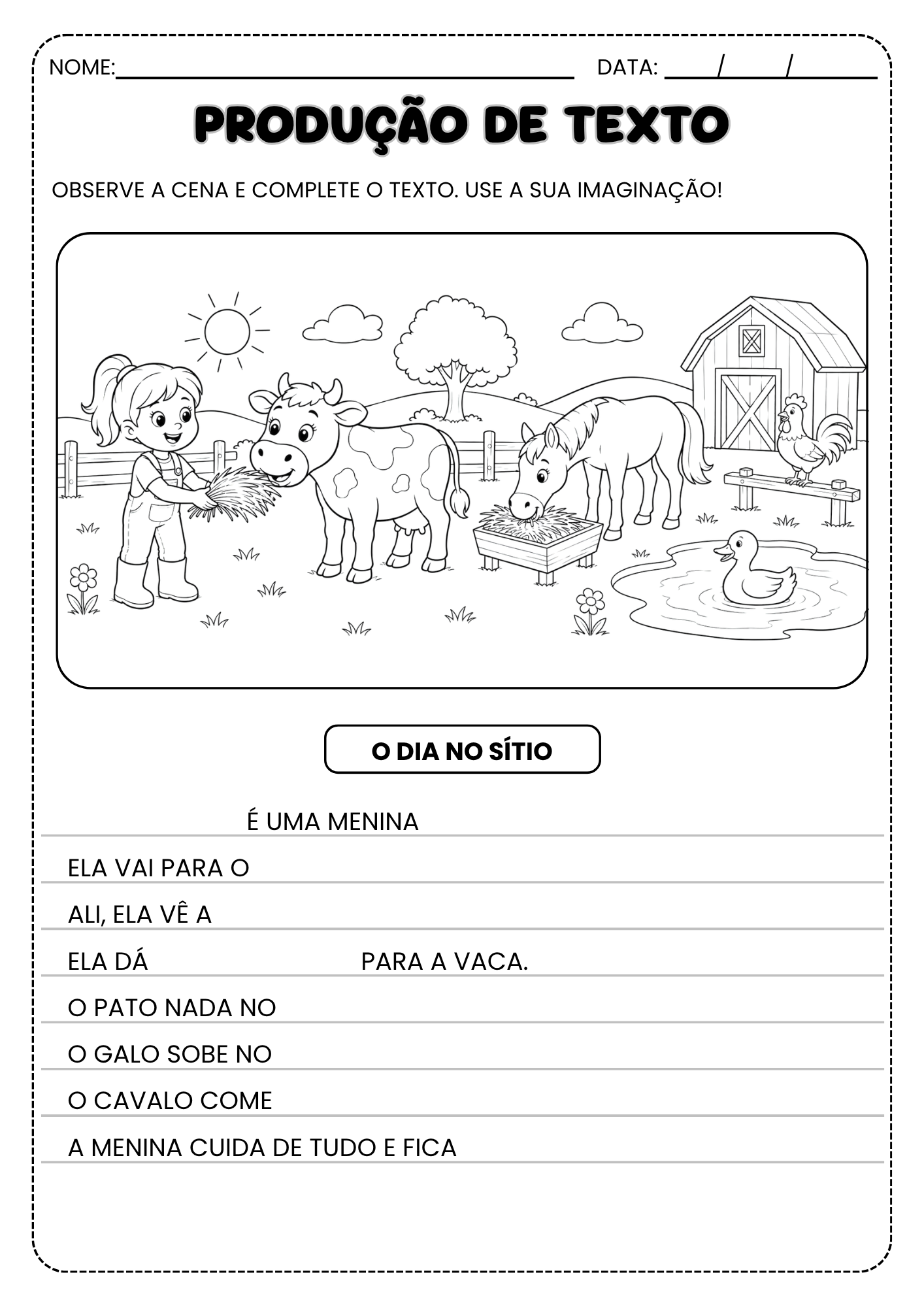 Produção de Texto com Apoio Visual – Nível 1 | Sílabas Simples - Imagem 3