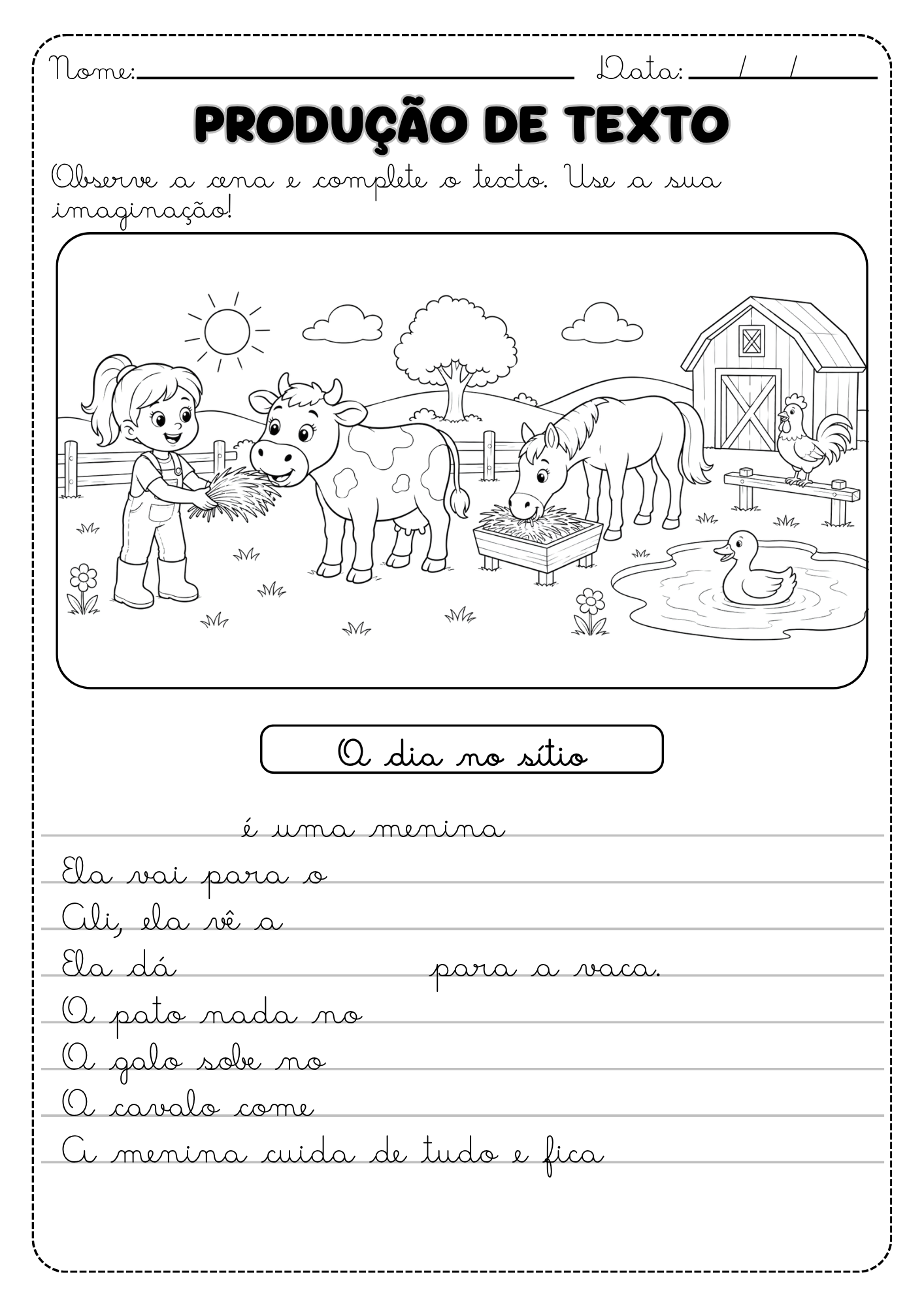 Produção de Texto com Apoio Visual – Nível 1 | Sílabas Simples - Imagem 5