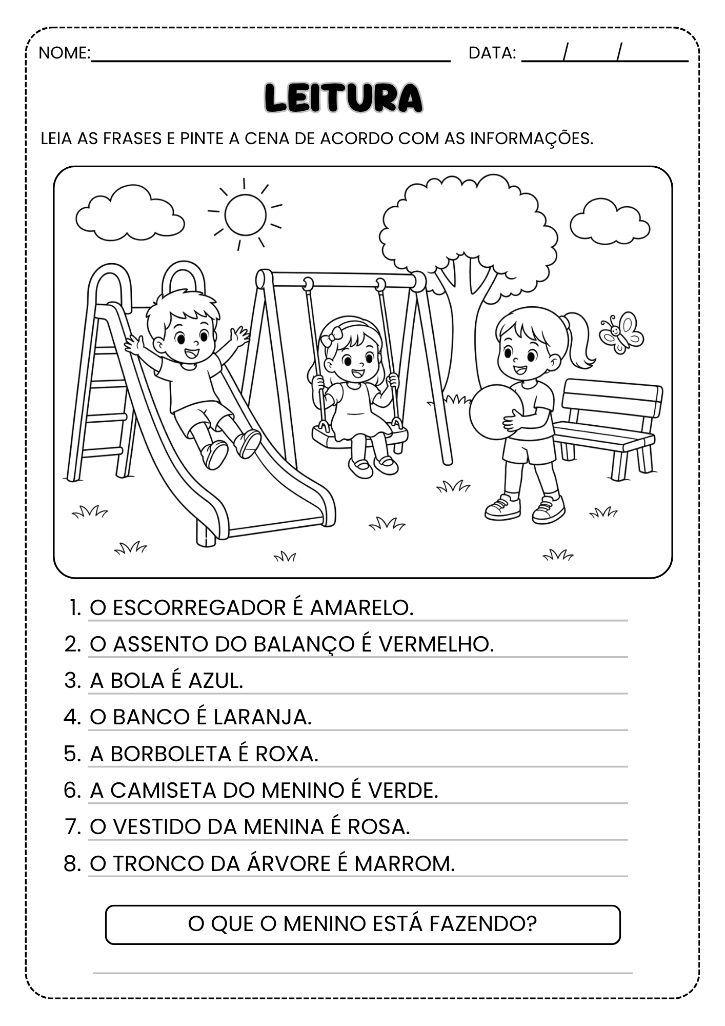 COMPREENSÃO LEITORA — LEIA, COMPREENDA E PINTE! - Imagem 3