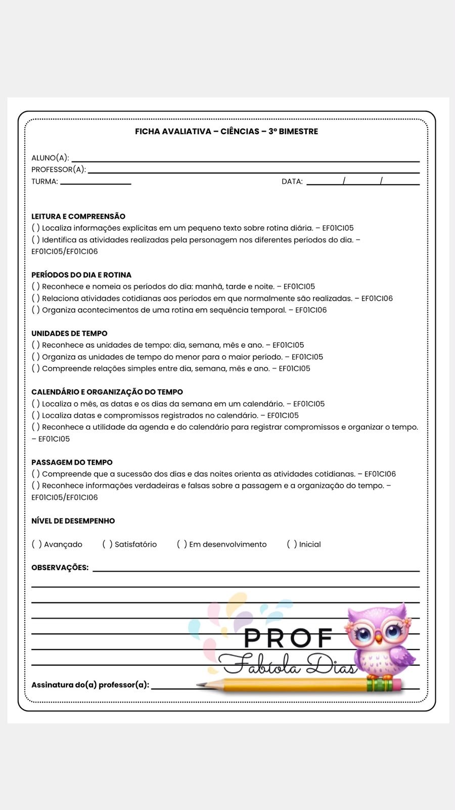 AVALIAÇÕES DE CIÊNCIAS, HISTÓRIA E GEOGRAFIA – 1º ANO – 3º BIMESTRE - EDITÁVEIS - Imagem 11