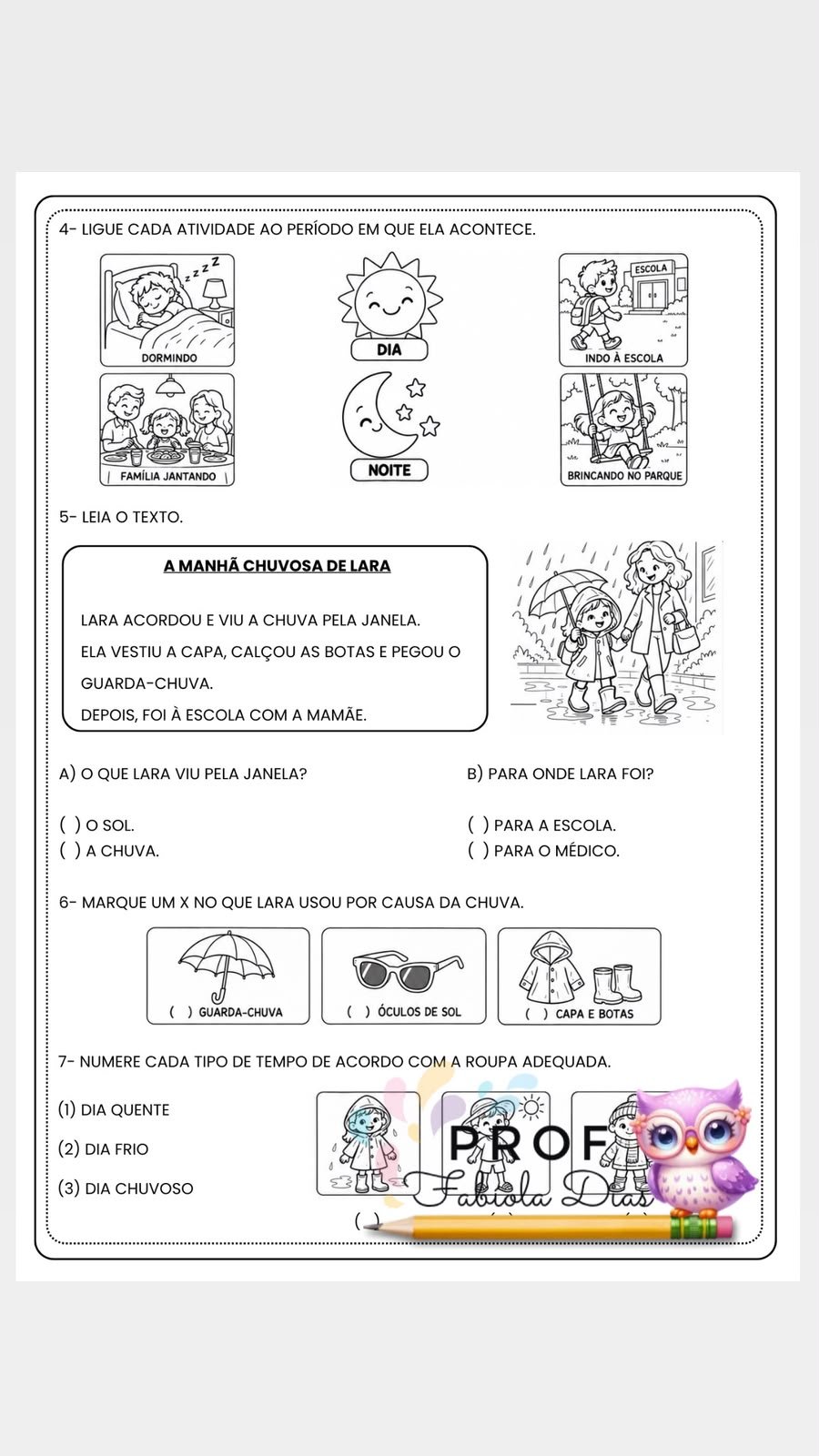 AVALIAÇÕES DE CIÊNCIAS, HISTÓRIA E GEOGRAFIA – 1º ANO – 3º BIMESTRE - EDITÁVEIS - Imagem 9