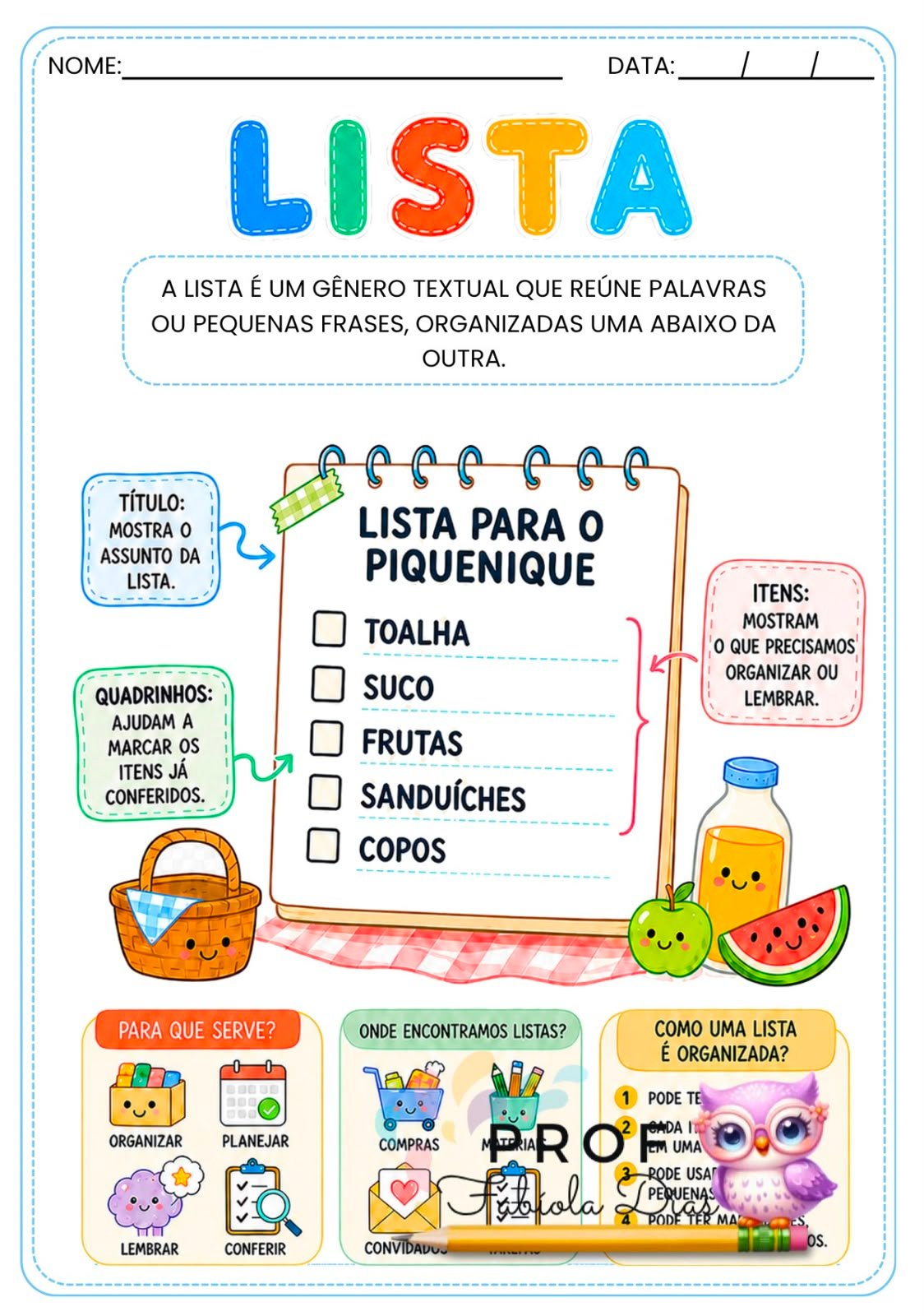 gênero textual lista