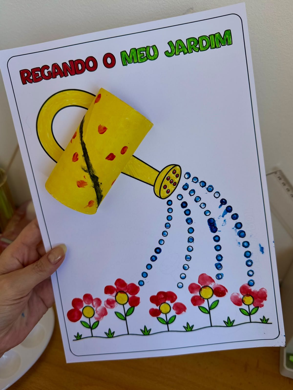 Primavera Regando o meu jardim